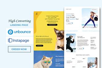 create a high converting unbounce or instapage landing page