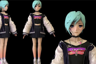do 3d vrchat avatar vr character avatar vtuber character model vr rigging nsfw