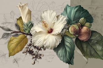 do botanical illustration in photoshop