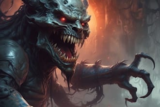 create horror and fear illustrations for your project