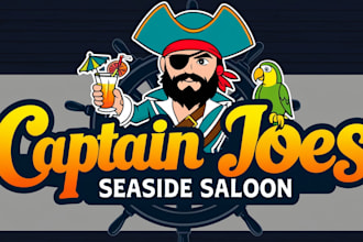 do amazing captain joes logo with high quality vector design