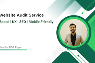 do website performance audit, speed optimization report and SEO analysis