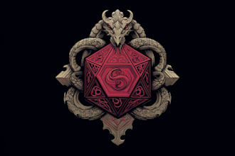 create a fantasy rpg logo dnd image for you