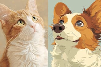 design a custom disney cartoon pet artwork