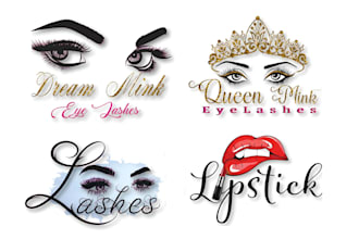 do modern cosmetics skincare makeup and beauty logo design