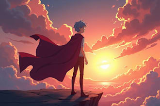 design anime banner or wallpaper poster