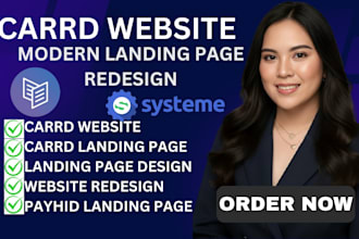 design redesign carrd website modern carrd landing page website redesign