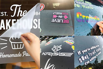 design window stickers custom vinyl decals and  for your business