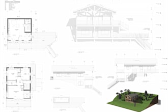 do house city permit drawings, floor plans, elevations, deck and framing