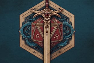 draw an fantasy rpg logo dnd image for you
