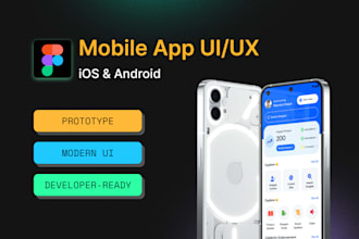 design modern mobile app ui ux for ios and android in figma