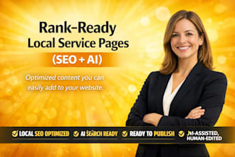 optimize your local website service page for SEO and ai search ranking