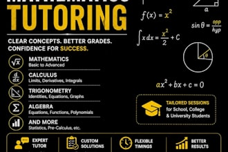 be your mathematics tutor for calculus and trigonometry