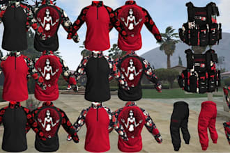 make custom fivem clothes, peds, chains and  masks