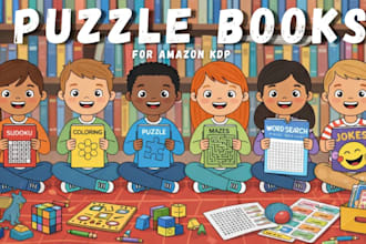 create sudoku, word search and mazes fun activity puzzle books for kdp amazon