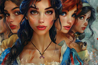 do disney cartoon portrait