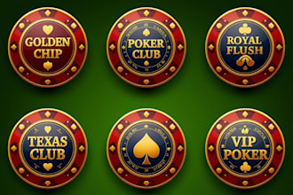do poker chips and poker logo or any graphics design