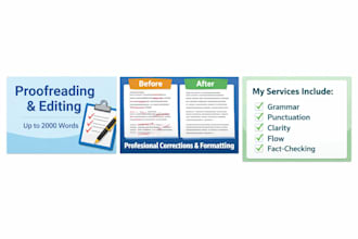 proofread and edit english documents professionally