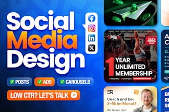 do social media design, facebook ad creative, instagram post or meta ads design