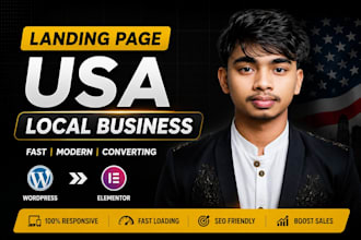 design a high converting landing page for USA local business