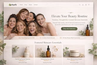 design skincare beauty shopify website store cosmetics website via blanka autods
