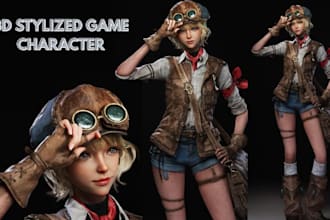 do 3d stylized character model 3d game character design 3d cartoon character