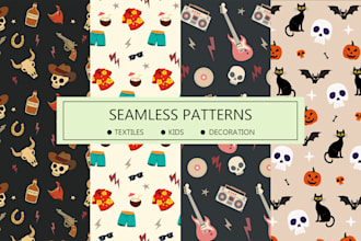 create vector seamless repeat pattern