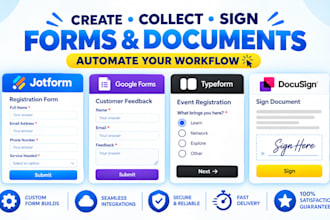 create survey, quiz, questionnaire in jotform, typeform, google form