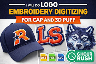 do logo embroidery digitizing for cap