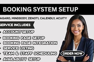 setup mindbody, vagaro, zenoti, acuity, simplybook me, square, calendly fresha