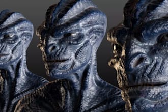customize 3d metahuman creature,alien character,cc5 model,texture pattern design