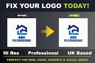 fix your logo and deliver a professional version