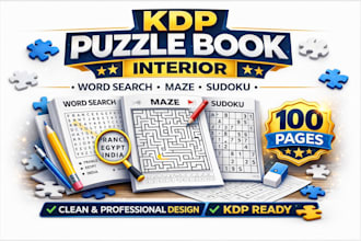 create KDP ready kids puzzle book interior