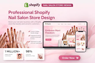 design nail salon website shopify dropshipping store beauty website autods dsers