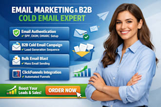 email marketing authentication b2b cold bulk email blast campaign click funnel