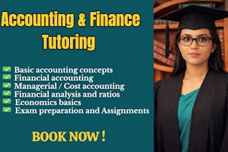 be your tutor for accounting and finance