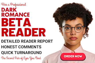 beta read paranormal dark romance novel for author with honest inline feedback
