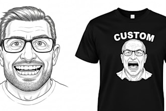 draw a custom funny meme t shirt design