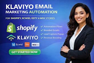 do shopify ecwid etsy store promotion klaviyo email marketing flow automation