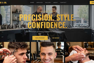 barbershop appointment booking website mens grooming website hair salon website
