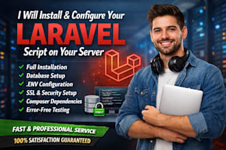 professionally install and configure your laravel script on your server