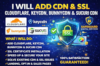 fix SSL errors, setup cloudflare, secure wordpress, cloudflare CDN in 2 hours
