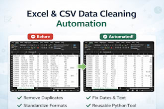 automate excel and  CSV data cleaning with python