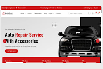design auto part shopify store auto part website automotive website auto parts