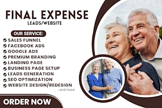 final expense life insurance leads annuity burial website landing page insurance