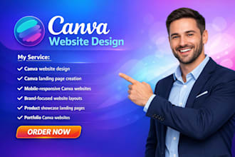 build canva ugc portfolio website landing page ebook template design presentatio