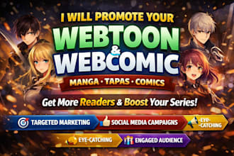 promote your webtoon, webcomic promotion, comic, tapas, manga