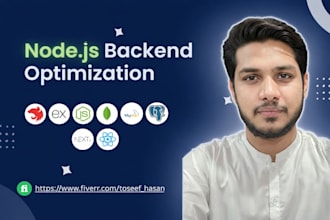 fix and optimize your nodejs API, backend and database performance