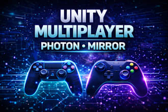 develop unity multiplayer game using photon pun or mirror