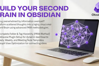 build your complete second brain and pkm system in an obsidian vault